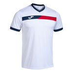 Joma Camiseta Manga Corta Court Blanco Rojo Marino